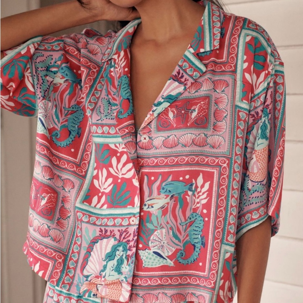 Mermaid Printfresh Pajama Set - NEW - S